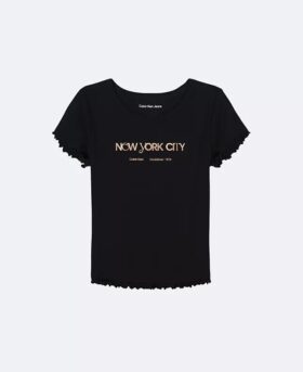 Camisola clássica com logótipo de Nova Iorque para meninas
