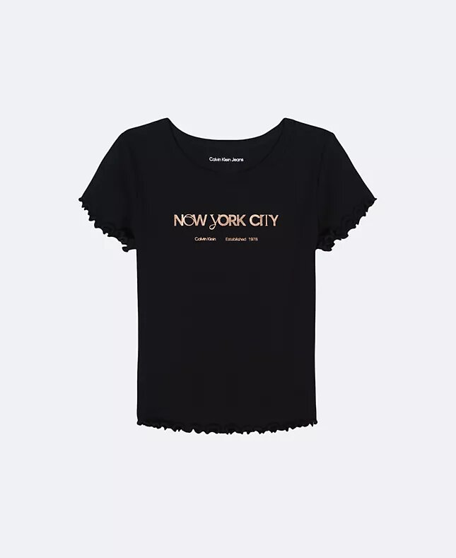 Camisola clássica com logótipo de Nova Iorque para meninas Camisola clássica com logótipo de Nova Iorque para meninas