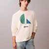 Camisola clássica com logótipo em blocos de cor