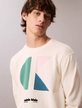 Camisola clássica com logótipo em blocos de cor
