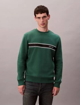Camisola clássica com riscas em malha polar