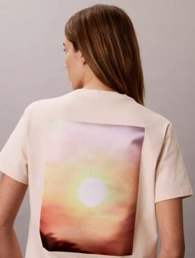Camisola clássica de jersey refrescante com gráfico de sol