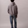 Camisola com capuz e fecho, em felpo premium, de corte descontraído Camisola com capuz e fecho, em felpo premium, de corte descontraído