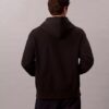 Camisola com capuz em felpo com logótipo padrão