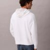 Camisola com capuz em felpo com logótipo padrão Camisola com capuz em felpo com logótipo padrão