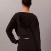 Camisola com capuz em malha folgada Camisola com capuz em malha folgada