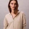Camisola com capuz em malha folgada Camisola com capuz em malha folgada