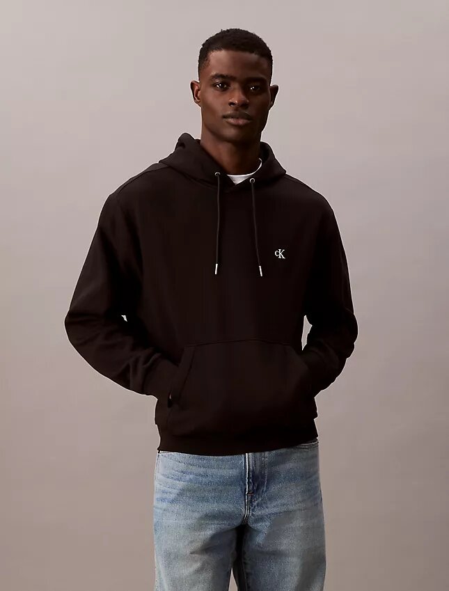 Camisola com capuz em malha polar com logótipo de arquivo Camisola com capuz em malha polar com logótipo de arquivo