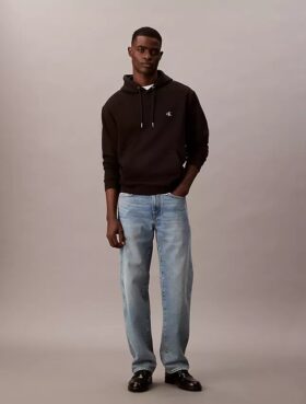 Camisola com capuz em malha polar com logótipo de arquivo