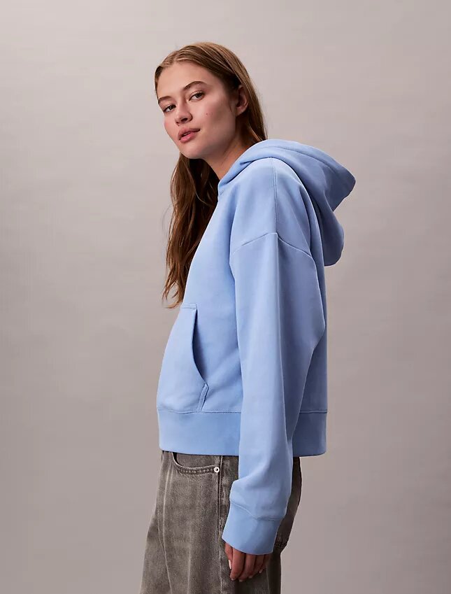 Camisola com capuz em malha polar com logótipo de arquivo Camisola com capuz em malha polar com logótipo de arquivo