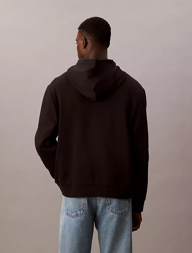 Camisola com capuz em malha polar com logótipo de arquivo Camisola com capuz em malha polar com logótipo de arquivo
