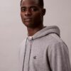 Camisola com capuz em malha polar com logótipo de arquivo Camisola com capuz em malha polar com logótipo de arquivo