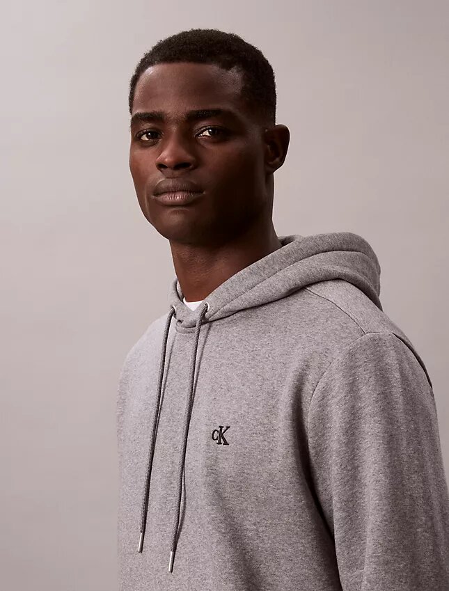 Camisola com capuz em malha polar com logótipo de arquivo Camisola com capuz em malha polar com logótipo de arquivo