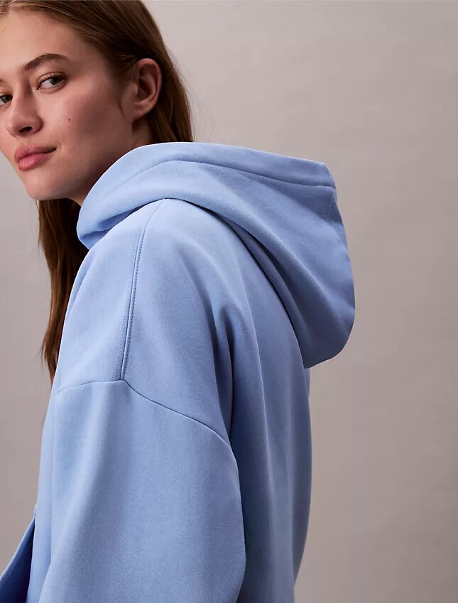 Camisola com capuz em malha polar com logótipo de arquivo Camisola com capuz em malha polar com logótipo de arquivo