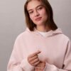Camisola com capuz em malha polar com logótipo de arquivo