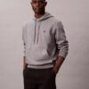Camisola com capuz em malha polar com logótipo de arquivo Camisola com capuz em malha polar com logótipo de arquivo