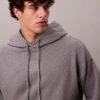 Camisola com capuz em tecido felpudo com logótipo Camisola com capuz em tecido felpudo com logótipo