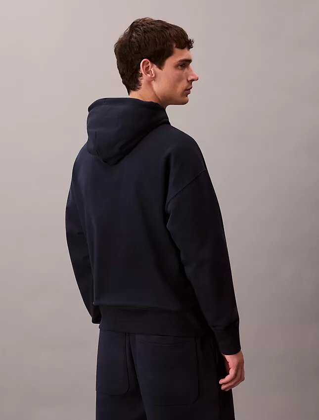 Camisola com capuz em tecido felpudo com logótipo Camisola com capuz em tecido felpudo com logótipo