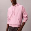Camisola com capuz em tecido felpudo premium com Monogram e corte descontraído Camisola com capuz em tecido felpudo premium com Monogram e corte descontraído