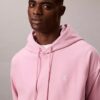 Camisola com capuz em tecido felpudo premium com Monogram e corte descontraído Camisola com capuz em tecido felpudo premium com Monogram e corte descontraído