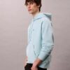 Camisola com capuz em tecido felpudo premium com Monogram e corte descontraído Camisola com capuz em tecido felpudo premium com Monogram e corte descontraído
