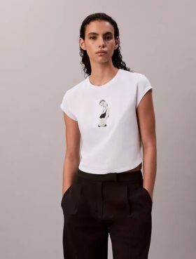 Camisola com estampa de Kate Moss