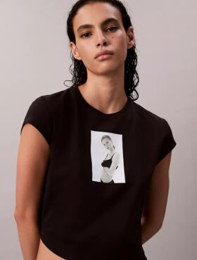 Camisola com estampa de Kate Moss