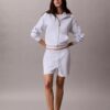 Camisola com fecho completo e fita com logótipo Camisola com fecho completo e fita com logótipo