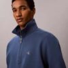Camisola com fecho de correr de um quarto em malha polar com logótipo de arquivo Camisola com fecho de correr de um quarto em malha polar com logótipo de arquivo