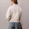 Camisola com gola alta e fecho de correr de um quarto em malha polar com logótipo de arquivo Camisola com gola alta e fecho de correr de um quarto em malha polar com logótipo de arquivo