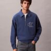 Camisola com logótipo Monogram e fecho de correr de um quarto Camisola com logótipo Monogram e fecho de correr de um quarto