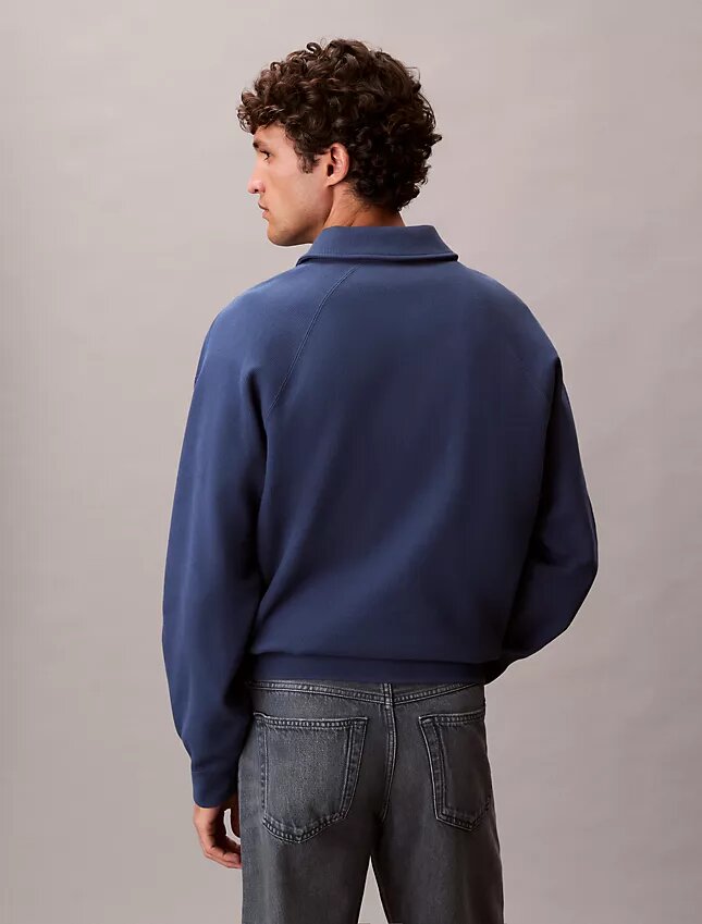 Camisola com logótipo Monogram e fecho de correr de um quarto Camisola com logótipo Monogram e fecho de correr de um quarto
