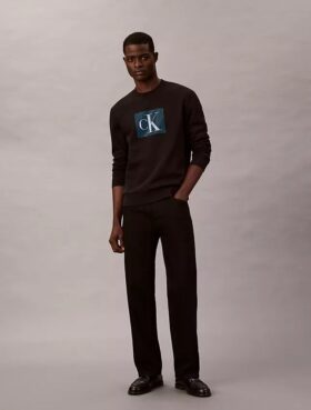 Camisola com monograma em camadas de velo