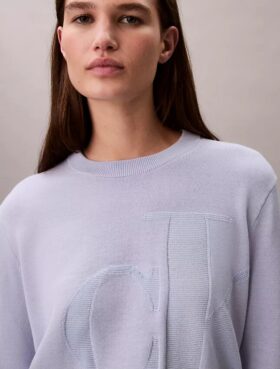 Camisola com monograma em chenille de algodão suave