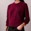 Camisola com monograma em chenille de algodão suave Camisola com monograma em chenille de algodão suave