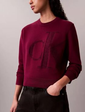 Camisola com monograma em chenille de algodão suave