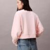 Camisola curta e folgada em malha felpuda Camisola curta e folgada em malha felpuda