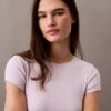 Camisola curta em malha Cotton Stretch de algodão Camisola curta em malha Cotton Stretch de algodão