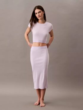 Camisola curta em malha Cotton Stretch de algodão