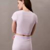 Camisola curta em malha Cotton Stretch de algodão Camisola curta em malha Cotton Stretch de algodão