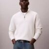 Camisola de algodão suave com fecho de correr Camisola de algodão suave com fecho de correr