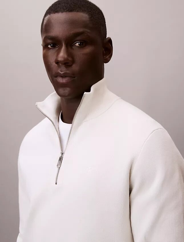 Camisola de algodão suave com fecho de correr Camisola de algodão suave com fecho de correr