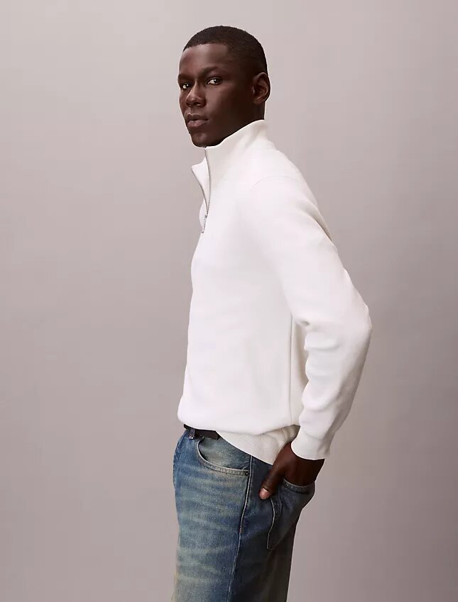 Camisola de algodão suave com fecho de correr Camisola de algodão suave com fecho de correr