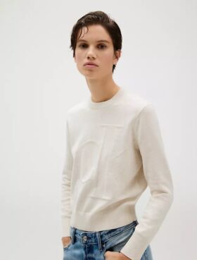 Camisola de algodão suave com Monogram