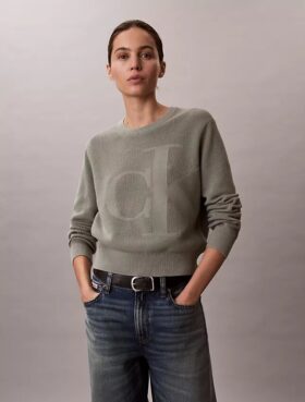 Camisola de algodão suave com Monogram