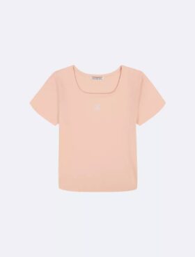 Camisola de bebé com gola quadrada para meninas