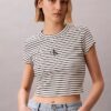 Camisola de bebé com riscas e canelado Monogram Camisola de bebé com riscas e canelado Monogram