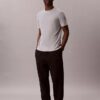 Camisola de dormir com gola redonda em piqué Camisola de dormir com gola redonda em piqué
