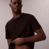 Camisola de dormir com gola redonda em piqué Camisola de dormir com gola redonda em piqué