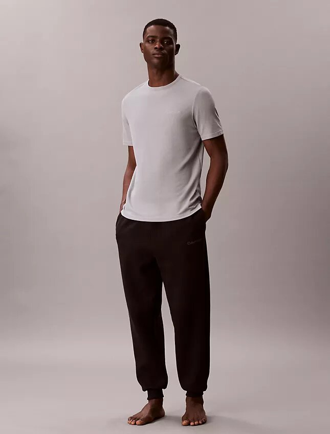 Camisola de dormir com gola redonda em piqué Camisola de dormir com gola redonda em piqué
